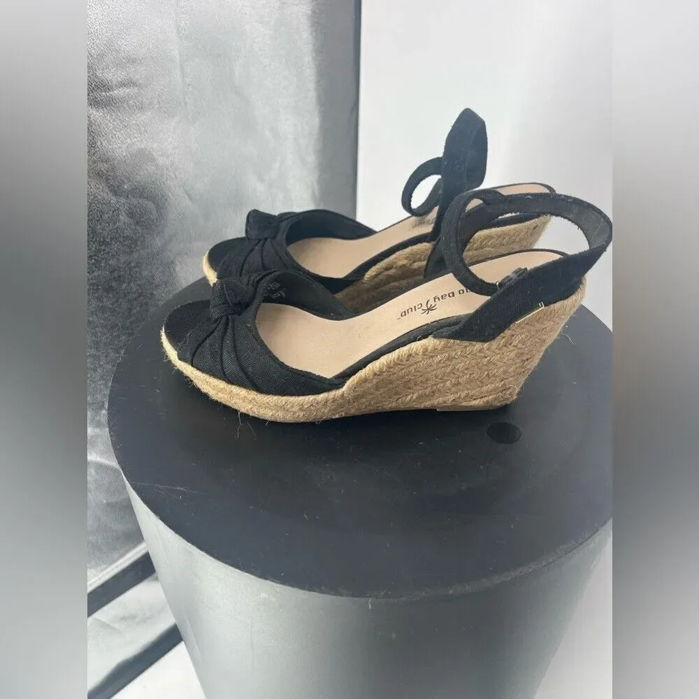 Montego Bay espadrilles women's black sandal,‎ size 7